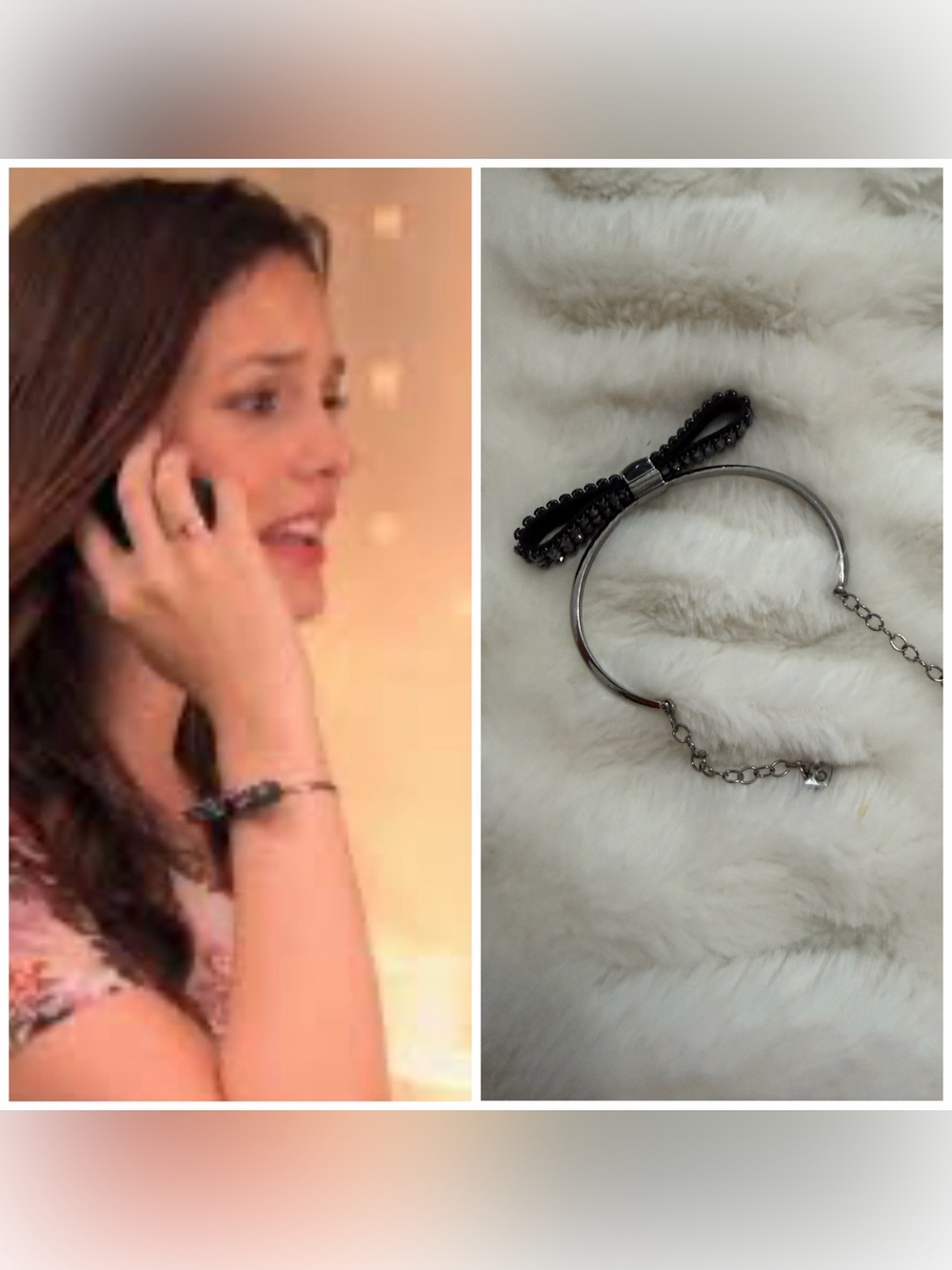 Swarovski Crystal Black Bow Bracelet ASO Blair Waldorf